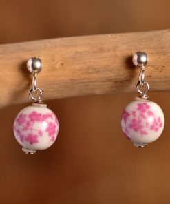 Boucles d'oreilles perles céramique